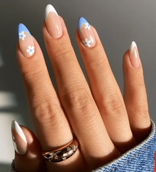 Floral French Tips